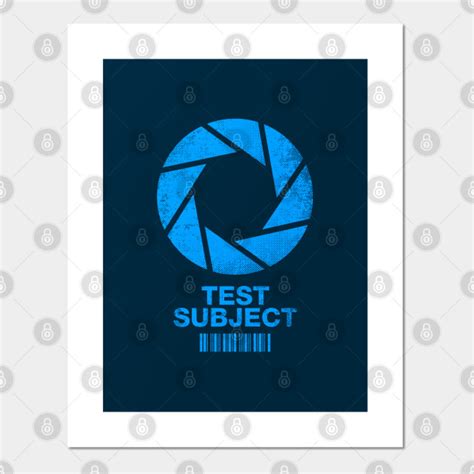 Aperture Science Test Subject -blue- Portal 2 - Posters and Art Prints | TeePublic