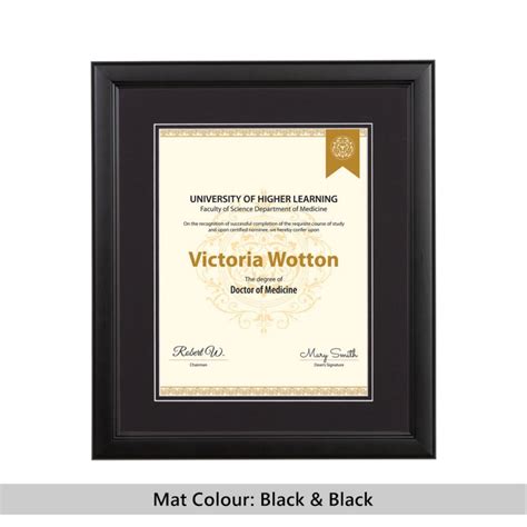 Rounded Black Degree & Diploma Frame | Custom Picture Frames | Canada