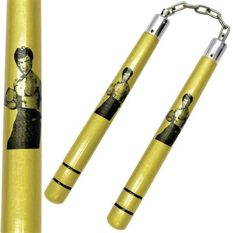 Nunchucks, Bruce Lee, Wood, Gold