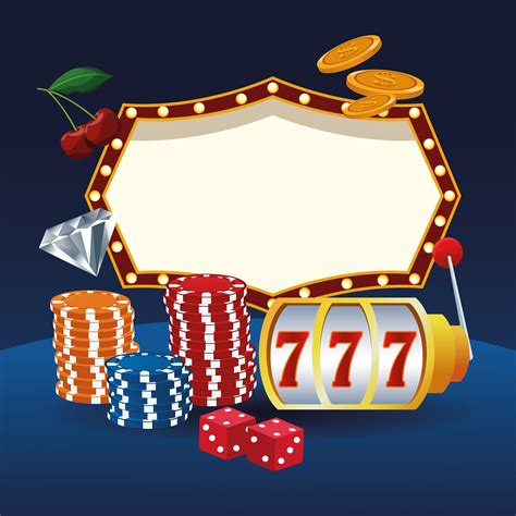 Casino game cartoons with blank sign and chips 688332 Vector Art at Vecteezy