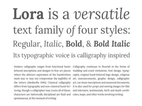 Lora Font Family Free Download - Fonts Empire