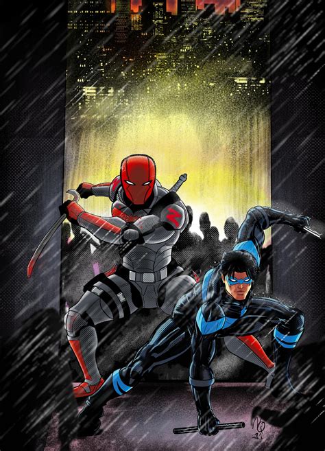 Red Hood And Nightwing Art