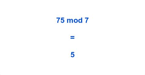 75 mod 7 What is 75 modulo 7?