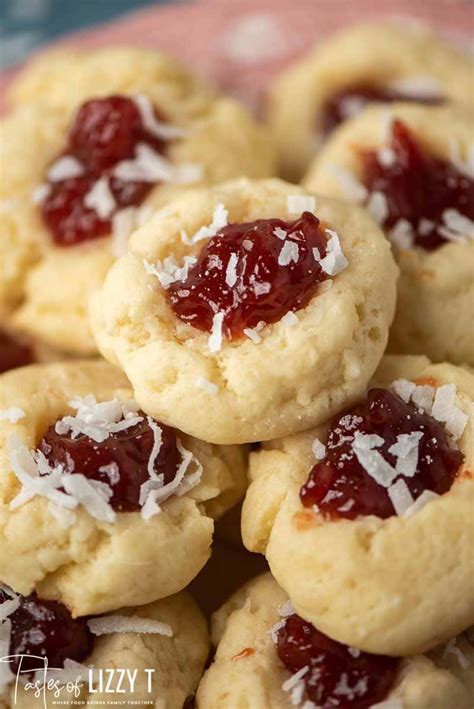 Guava-Berry Coconut Thumbprint Cookies - Tastes of Lizzy T