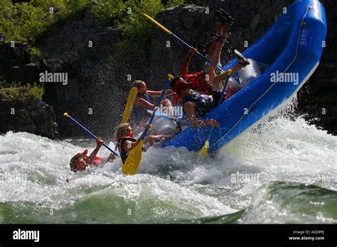 Whitewater rafting on the Snake River near Jackson Wyoming Stock Photo ...