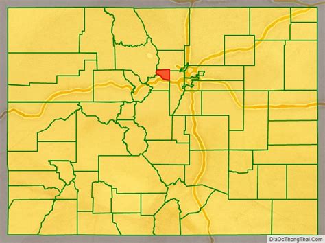 Map of Gilpin County, Colorado - Thong Thai Real