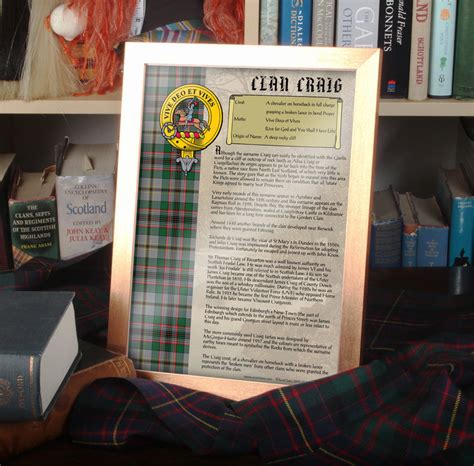 Craig Clan History Print - Choose Framed or Unframed