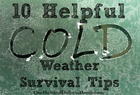 10 Helpful Cold Weather Survival Tips - One Hundred Dollars a Month