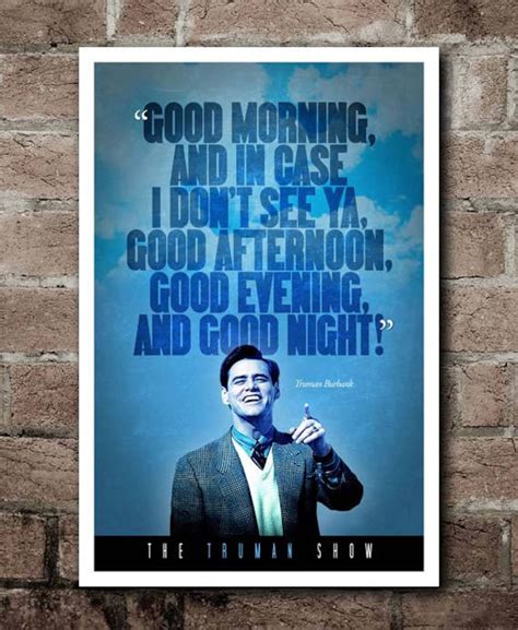 The Truman Show good Morning Good Night Quote Poster 12x18 - Etsy