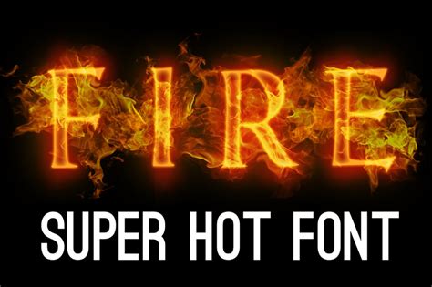 Fire font GRAPHIC Hot font Flame | Illustrations ~ Creative Market