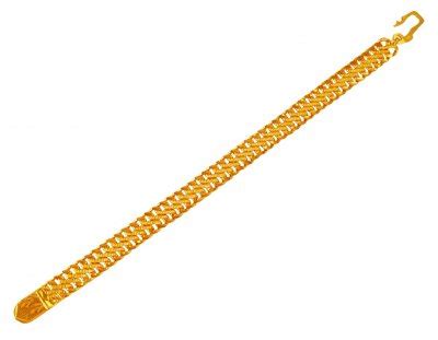 22K Gold Bracelet - BrMs21179 - 22K Gold bracelet for Men's. Bracelet is designed with fine ...