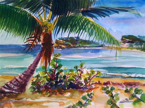 Sun Bay, Vieques, Puerto Rico Painting by Barbara Richert - Fine Art ...