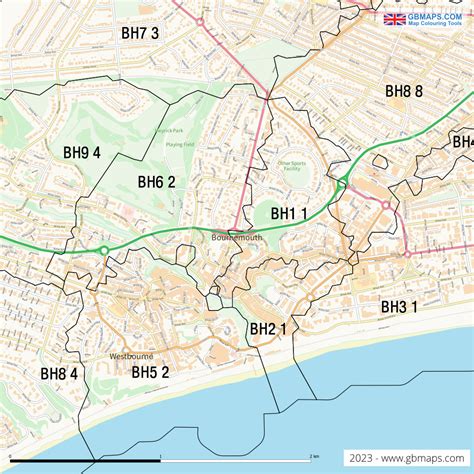 Bournemouth Vector Street Map