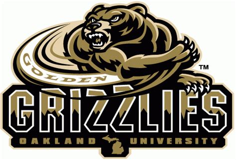 Oakland Golden Grizzlies Secondary Logo - NCAA Division I (n-r) (NCAA n ...