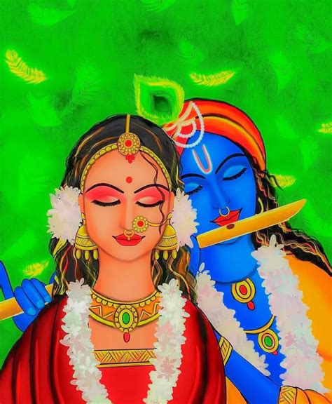 Radha Krishna Images, Radha Krishna Love, Radhe Krishna, Nature Art Painting, Painting Art ...