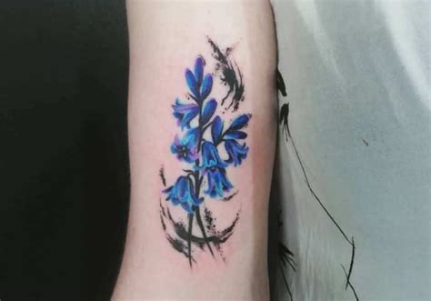 Blue flower tattoo ideas photos