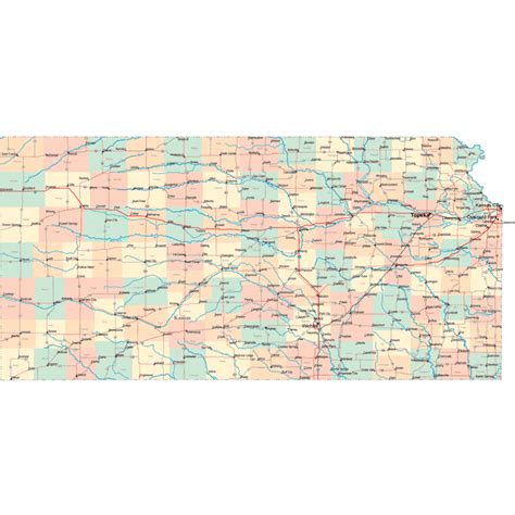 Kansas Road Map - KS Road Map - Kansas Highway Map