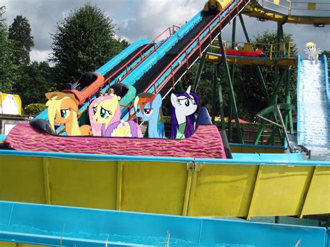 Ponies on the log flume ride by Zoiby on DeviantArt