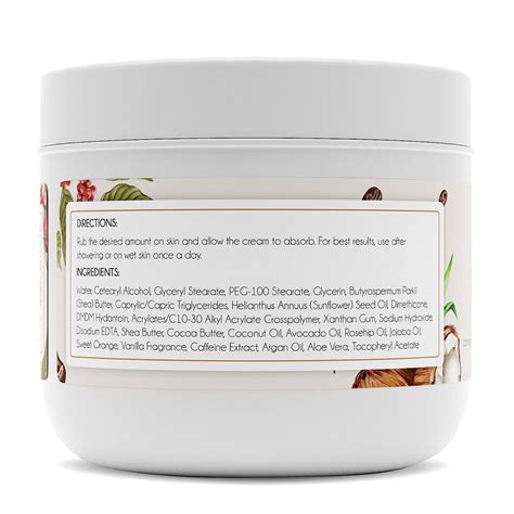 Buy Cellulite Cream - Firming Toning Coffee Caffeine Cream 4 oz - Anti ...