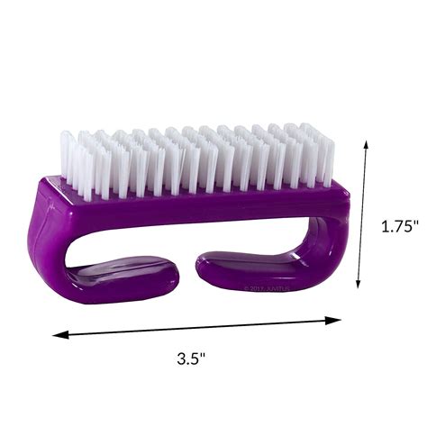 Nail Brush with Durable Plastic Handle 2 pack (Purple)