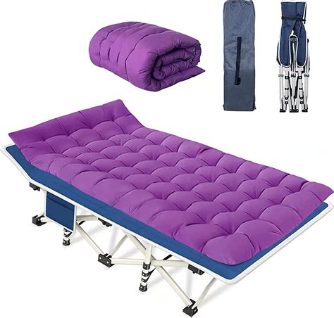 Amazon.com: COLMERD Camping Cot with Comfortable Mattress Cots for ...