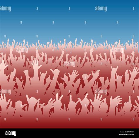 Concert Crowd Silhouette Vector Free