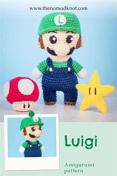 Luigi Crochet Pattern Amigurumi PDF Download Geek Crochet Toy - Etsy | Crochet patterns ...