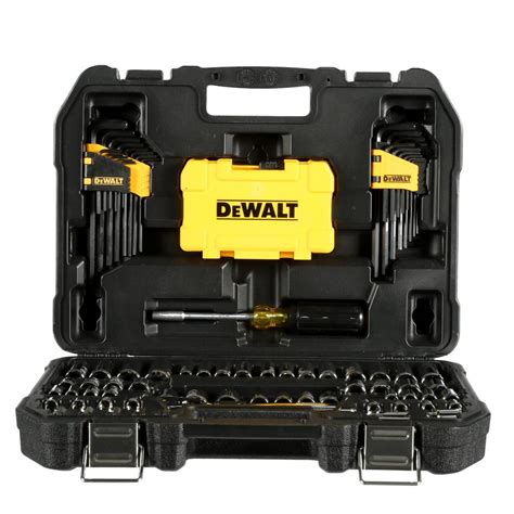 108-Piece DEWALT Mechanics Tool Set w Case SAE Metric Sockets Wrenches Chrome | eBay