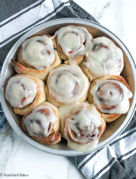 Cinnamon Rolls with Cream Cheese Icing - Katiebird Bakes