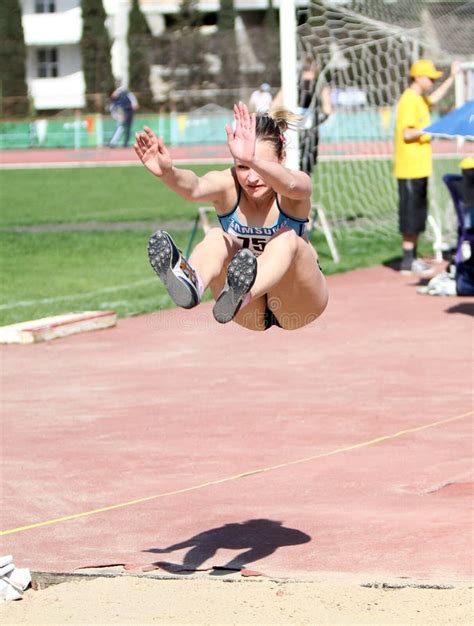 On the long jump editorial image. Image of compete, athletics - 24824625