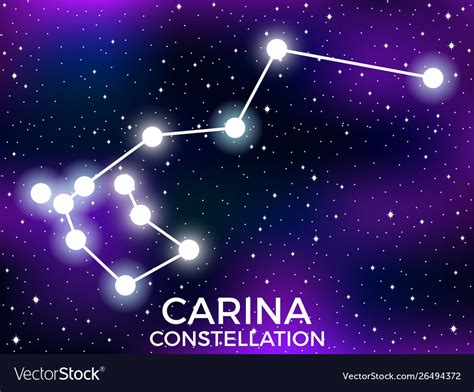 Carina constellation starry night sky cluster Vector Image