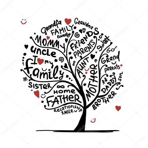 Family tree sketch for your design Stock Vector Image by ©Kudryashka ...