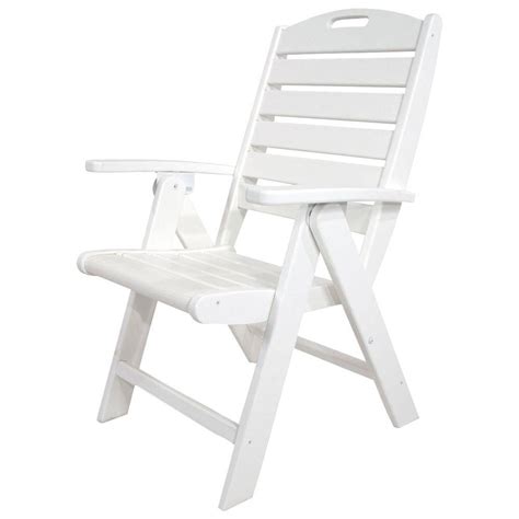 High Back White Plastic Resin Patio Chair - Patio Ideas