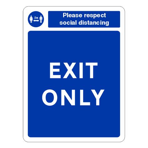 Respect Social Distancing - Exit Only Sign | Lasting Impressions Online