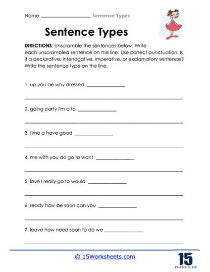 Sentence Types Worksheets - 15 Worksheets.com