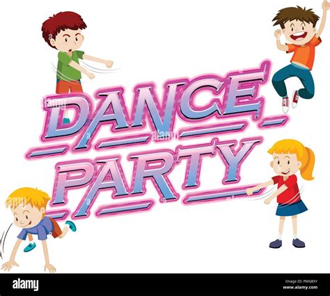 A dance party logo illustration Stock Vector Image & Art - Alamy