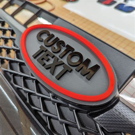 Custom Text Oval Emblem - Fits 2015-2019 Subaru® WRX Grille - Block Fo – Atomic Car Concepts