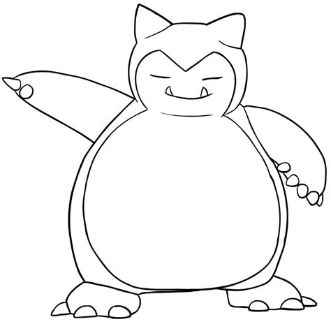 Snorlax Pokemon GO Coloring Page - Free Printable Coloring Pages for Kids