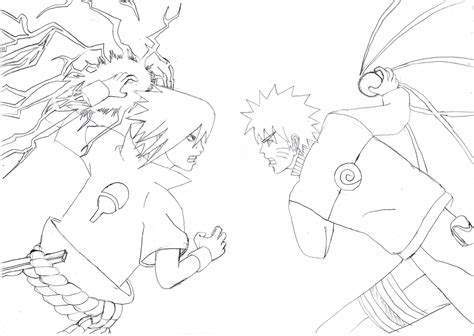 Naruto Vs Sasuke Drawing at GetDrawings | Free download