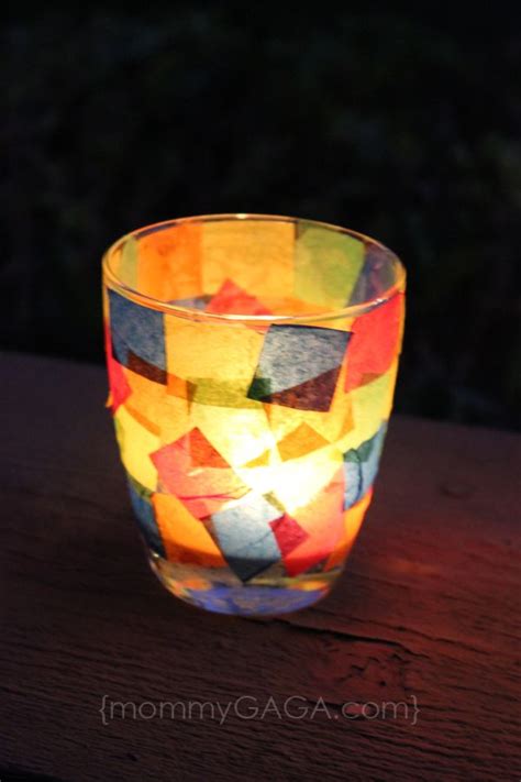 How To Make Stained Glass Votive Candle Holder Craft | Candle holder crafts, Stained glass ...