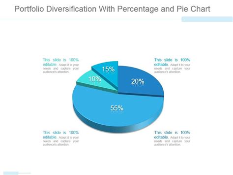 Portfolio Diversification With Percentage And Pie Chart Ppt Design ...