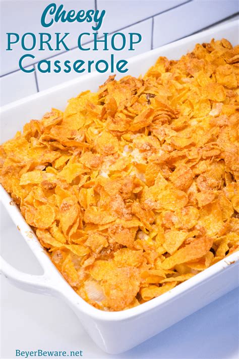 Cheesy Pork Chop Casserole - How to Use Leftover Pork Chops