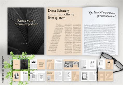 Modern Book Layout Stock Template | Adobe Stock