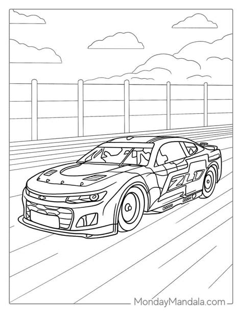 Coloring Pages Printable Race Cars