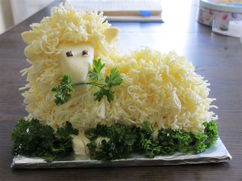 Polish Traditional Easter Butter Lamb Hand made by Karli 1 pound of butter 2 cloves for eyes ...