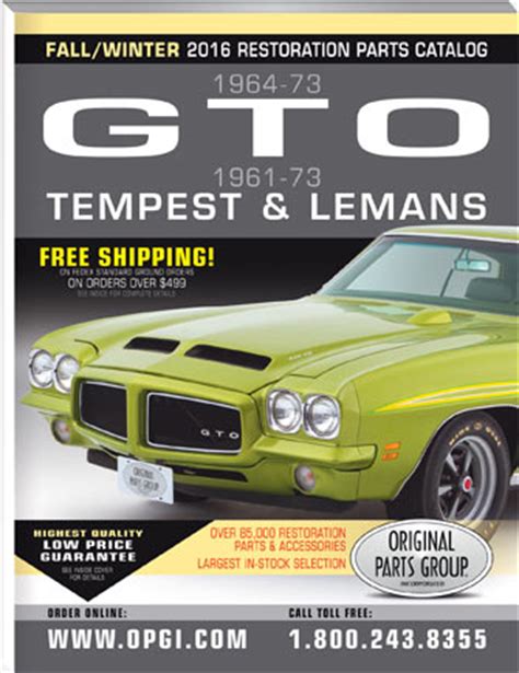 Pontiac Lemans Restoration Parts Catalog