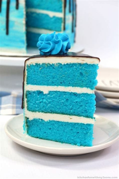 Layered Blue Velvet Cake - Kitchen Fun With My 3 Sons