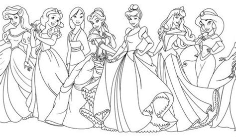 All Disney Princesses Together Coloring Pages at GetDrawings | Free download