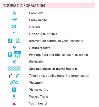 Ordnance Survey Map Symbols | Tourism