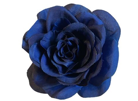 Large Royal Blue Rose Hair Flower Clip and or Brooch Pin - Etsy